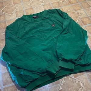 Vintage 90s Polo Ralph Lauren Golf Windbreaker Pullover | XL | Green Nylon